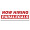 Signmission Now Hiring Paralegals Banner Apply Inside Accepting Application Single Sided B-96-30284 - alternate 1